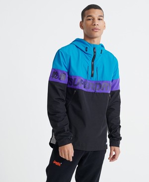 Superdry Ryley Overhead Férfi Kabát Kék | JUAZV1047